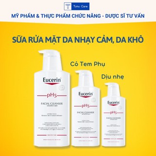 Sữa rửa mặt làm sạch cho da nhạy cảm Eucerin Ph5 Facial Cleanser Sensitive Skin SRM 100ml &400ml
