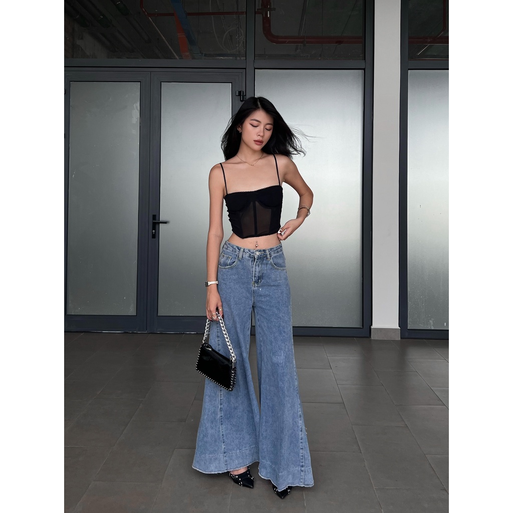 Caitlyn Corset - Áo Corset Petty Brawee Ren Đen