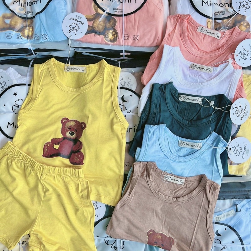 Bộ sát nách thun lạnh con gấu (bl gấu)
