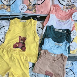 Bộ sát nách thun lạnh con gấu