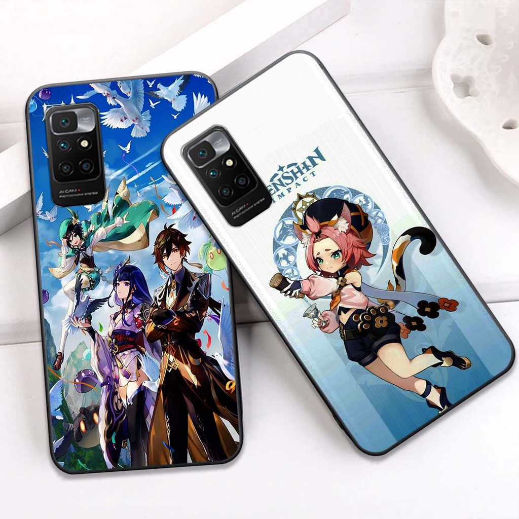 Ốp Xiaomi Redmi 10C / Redmi 10A / Redmi 10 bộ hình Anime hoạt hình GenShin cute, dễ thương