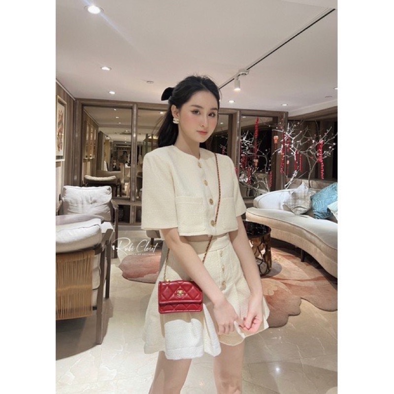 Set dạ mỏng xinh xinh/dạ crop/Chau.closet | BigBuy360 - bigbuy360.vn