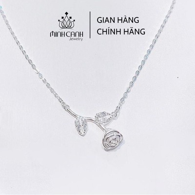 Dây Chuyền Bạc Cành Hồng - Minh Canh Jewelry