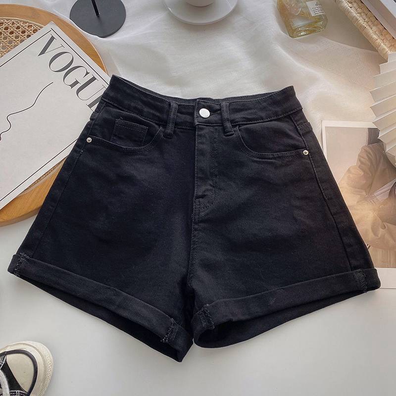 Quần short jeans 92Wear , thiết kế gấp gấu trẻ trung, basic SJW2037