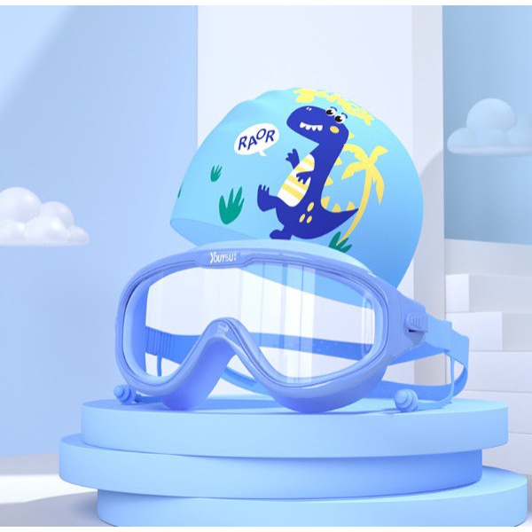 Trọn bộ KÍNH BƠI, NÓN BƠI kèm KẸP MŨI, BỊT TAI hiệu YOUYOU hình hoạt hình đáng yêu cho bé - Yuripromax