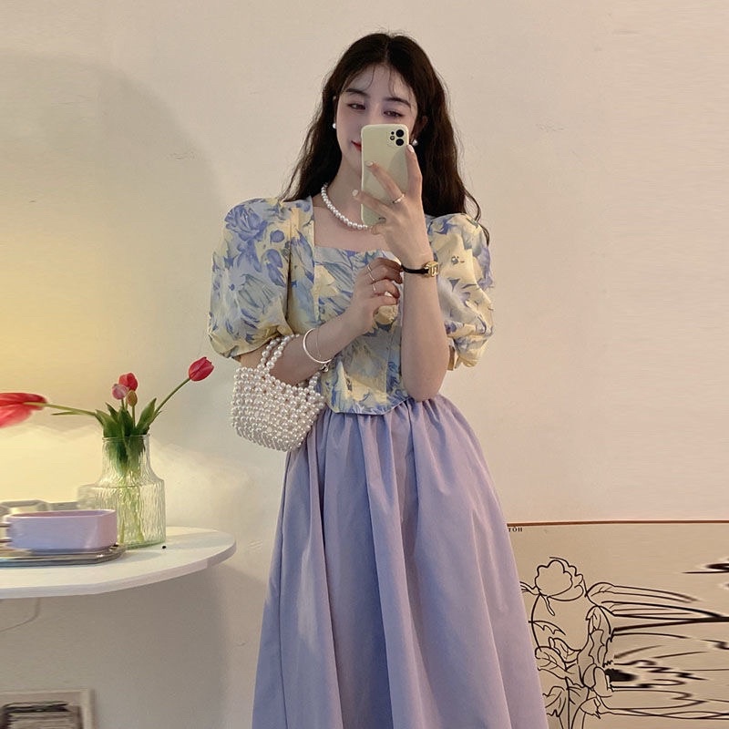 Set xinh váy tím hàng đẹp dáng dài Đầm đẹp
