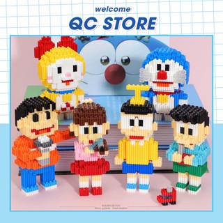 Đồ Chơi Mô Hình Mini Doraemon Lắp Ráp 3D các nhân vật hoạt hình Doremon, Nobita, Chaien, Xuka, Xeko, Doremi QC Store