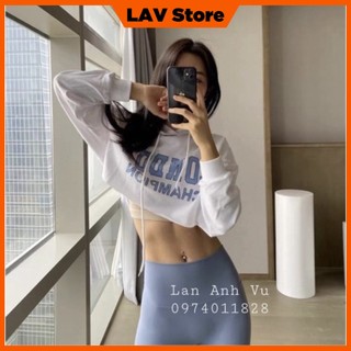 Áo Hoodie Crotop Có Mũ Tập Gym, Nhảy, Chạy Bộ