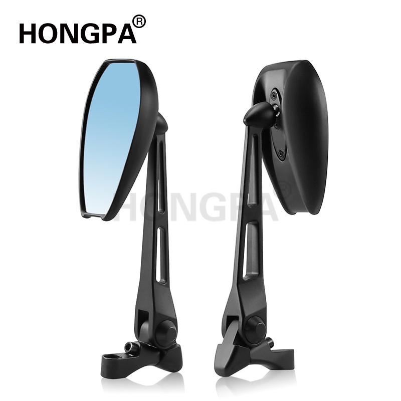 Gương Chiếu Hậu Bằng Nhôm Chống Lóa Màu Xanh Dương / Tím Thông Dụng Gắn Tay Lái Xe Máy