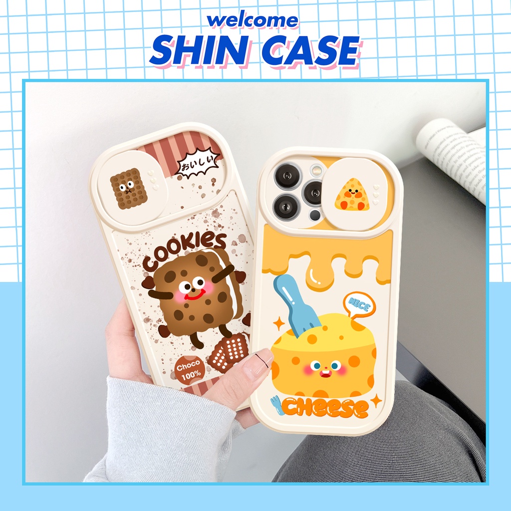 Ốp lưng iphone nắp trượt tròn Bánh Phomai 6/6plus/6s/6splus/7/7plus/8/8plus/x/xs/11/12/13/14/pro/max/promax/plus