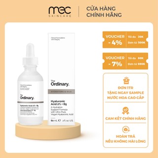 Serum cấp ẩm, cấp nước và phục hồi The Ordinary Hyaluronic Acid 2%+B5 - Mecskincare