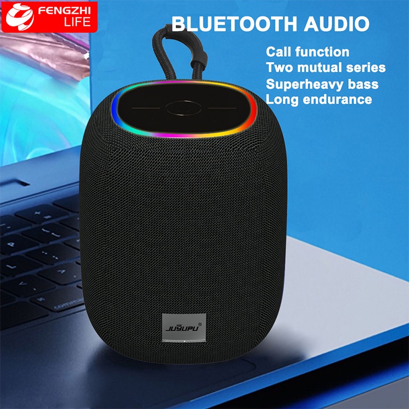 Loa bluetooth đèn led đổi màu siêu trầm FENGZHI LIFE ghép đôi TWS 5.2 kháng nước IPX6 phù hợp cho phòng khách ngoài trời
