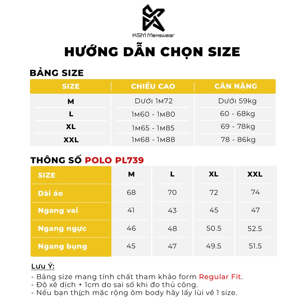 Áo Thun Polo Nam KSM Menswear Tay Ngắn có cổ bẻ sọc ngang vải Cotton dày mịn đẹp PL739