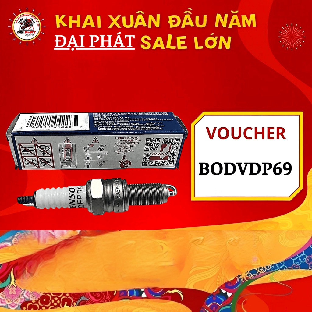 BUGI DENSO PLATINUM U20EPR9 CHÂN DÀI CÓ ĐIỆN TRỞ CHO XE AB, VISION, VAIRO, PCX, WINNER, EXCITER, NOUVO, NVX, WAVE S110..