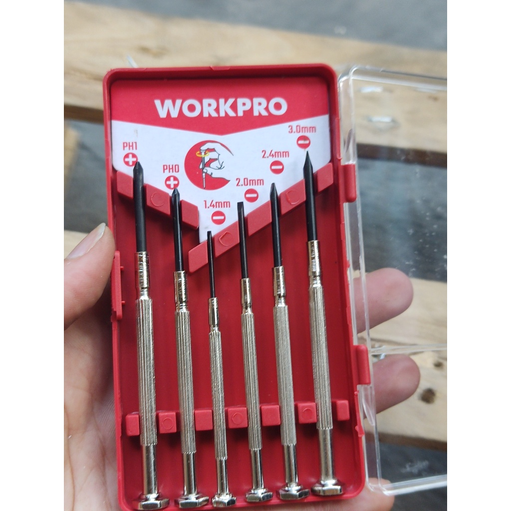 bộ 6 tua vít nhỏ gọn sửa điện tử , đồng hồ Workpro WP200508