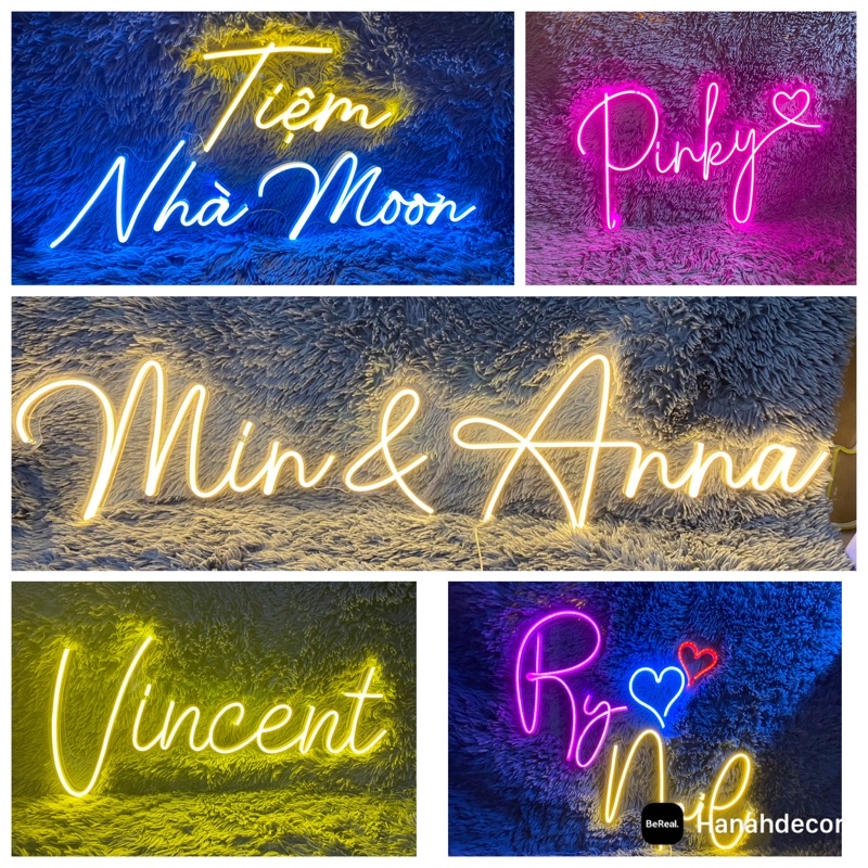 Bộ đèn LED NEON theo TÊN -làm theo yêu cầu khách hàng