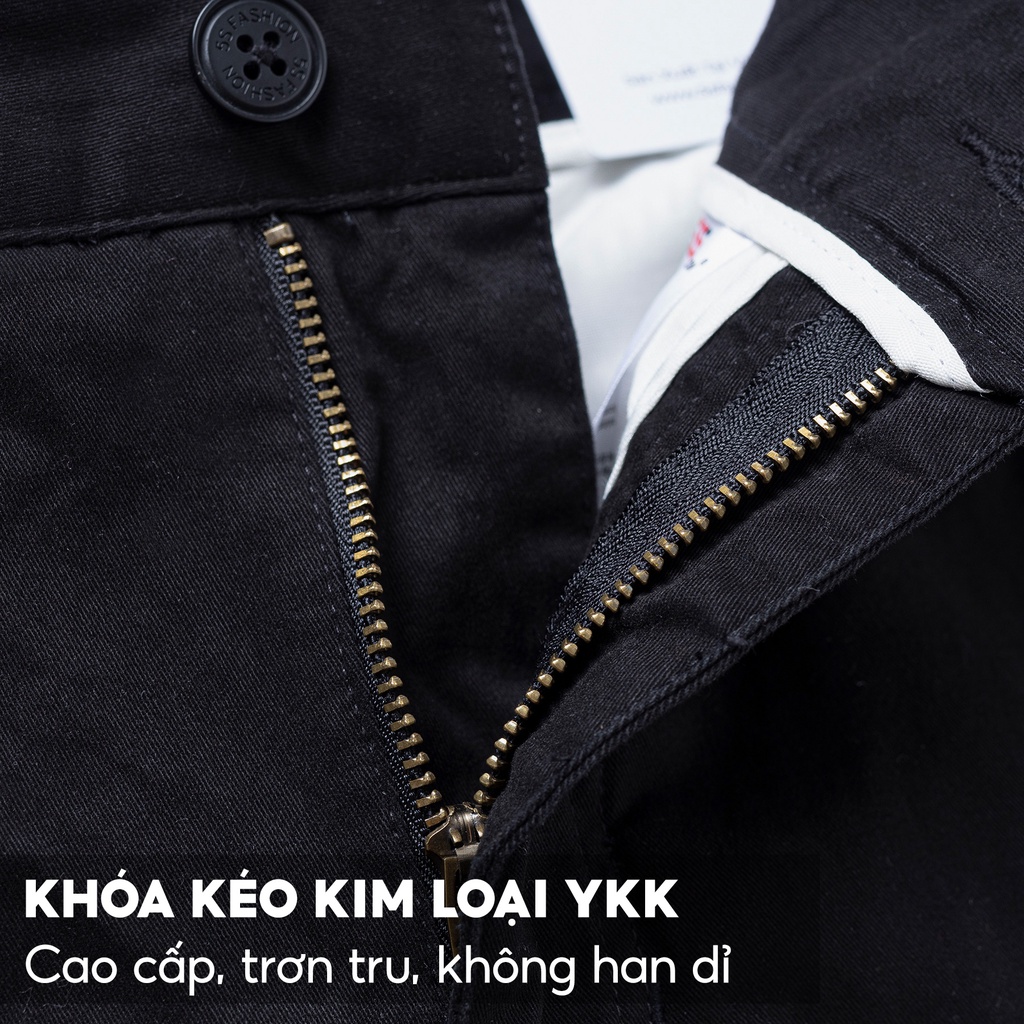 Quần Short Kaki Nam 5S Premium, Chất Cotton Cao Cấp, Cạp Phối Chun Hai Bên Hông, Co Giãn Thoải Mái (QSK23003)