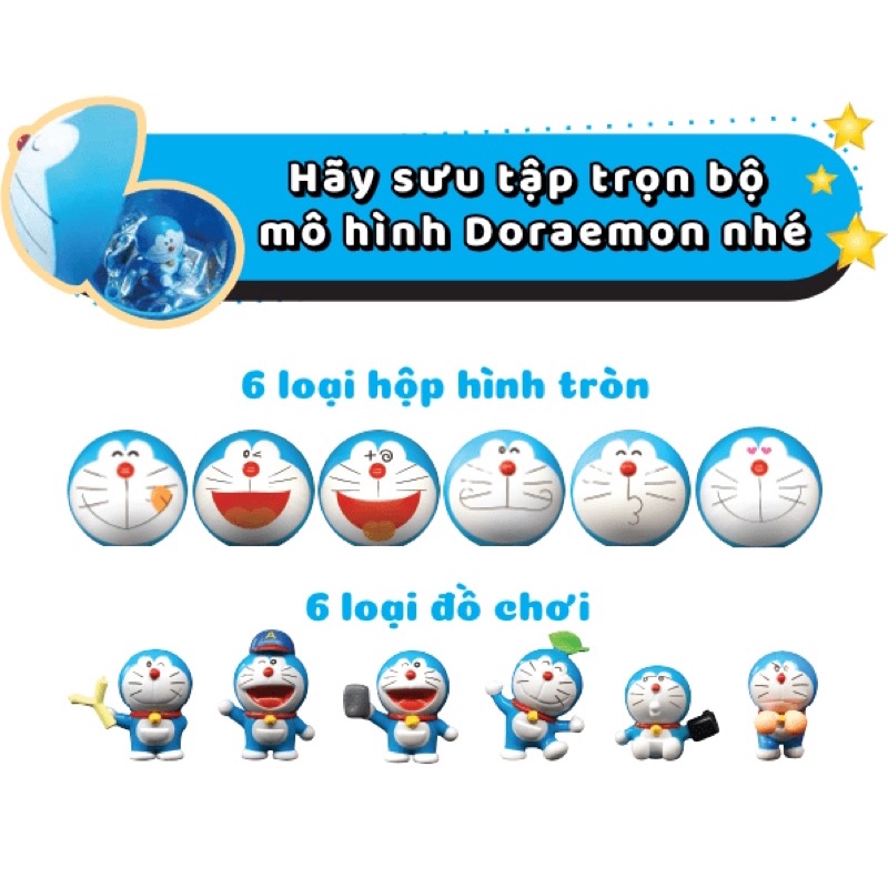 Mô hình Doraemon Lotte Series 4 tự chọn kèm 2 kẹo gum hương cam