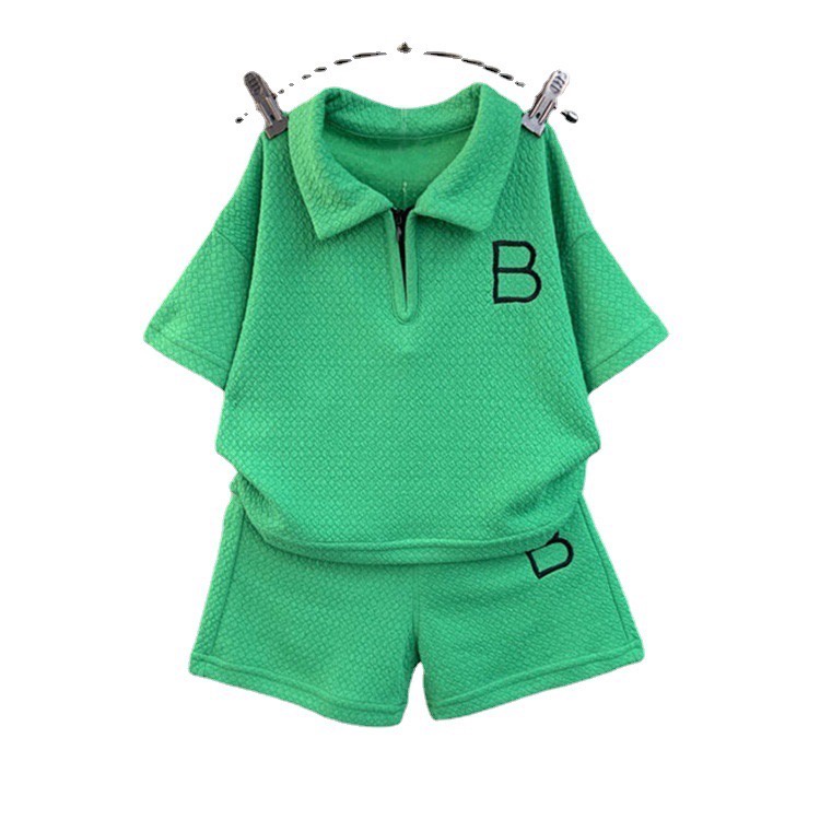 Bộ Cộc Tay Bé Trai, Bộ Quần Áo Chữ B Chất Đũi Xốp Cho Bé từ 8-23kg - LILA KIDS