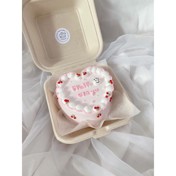 BÁNH KEM BENTO MINI SIZE 10CM HÌNH TRÁI TIM