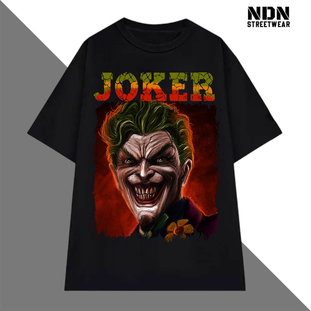 Áo thun tay lỡ form rộng nam nữ dáng oversize hình vẽ Batman và Joker siêu đẹp