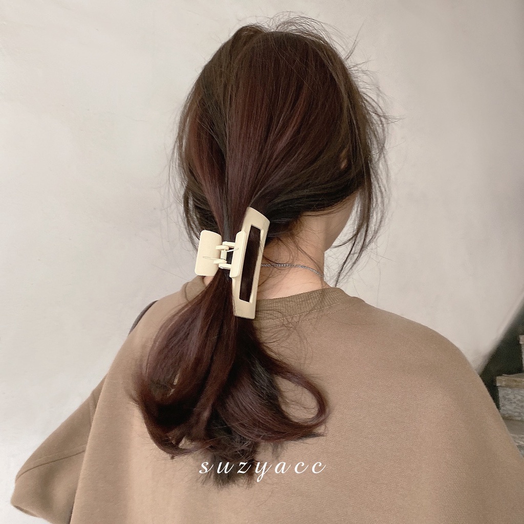 Kẹp Tóc Nhám Màu Nâu Trà Sữa.