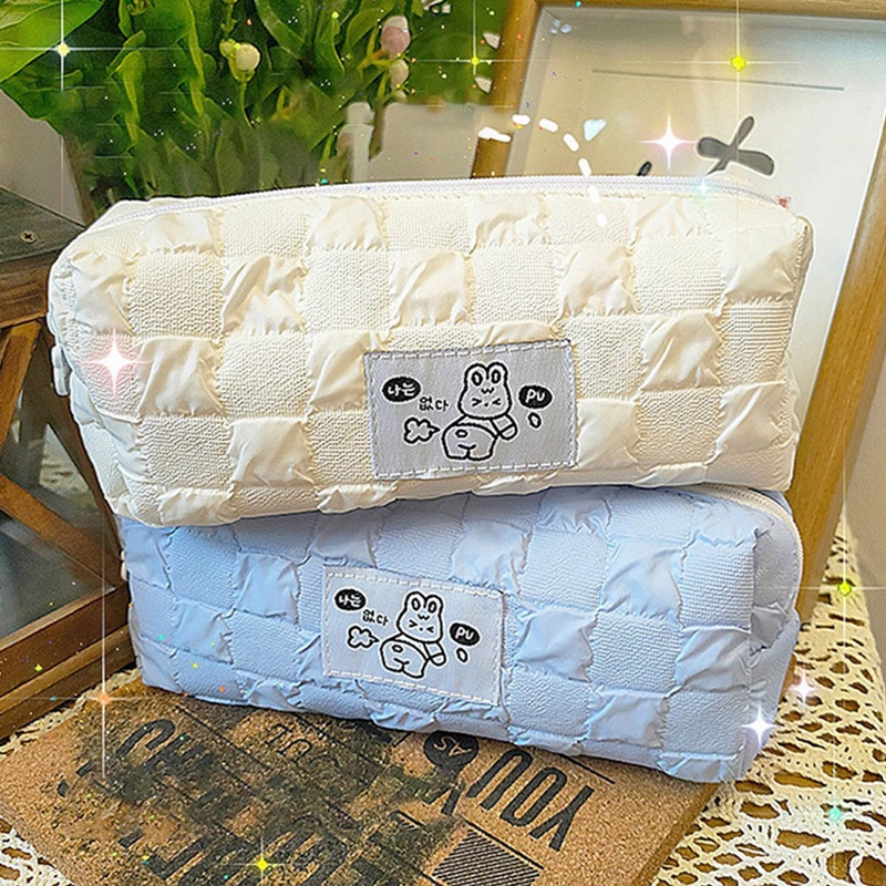 Túi Đựng Bút Vải Mềm Fluffy Pastel Phong Cách Hàn Quốc