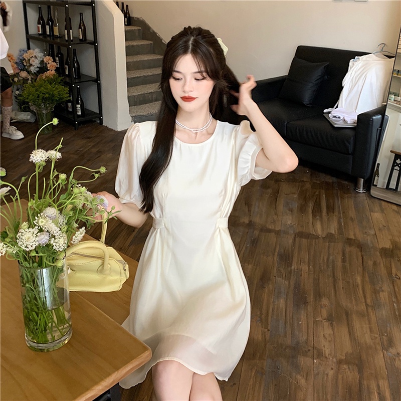 Váy Nữ Ngắn Tay Dáng Chữ A Thiết Kế Mỏng Xinh Xắn Phong Cách Trẻ Trung Dự Tiệc Thời Trang Sugal VAY NU 045V1