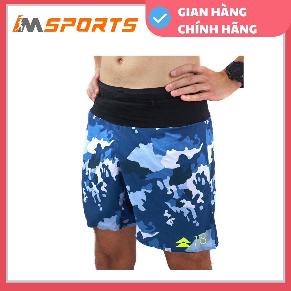 Quần Chạy Bộ Nam T8 Men Sherpa Shorts - Camo Blue
