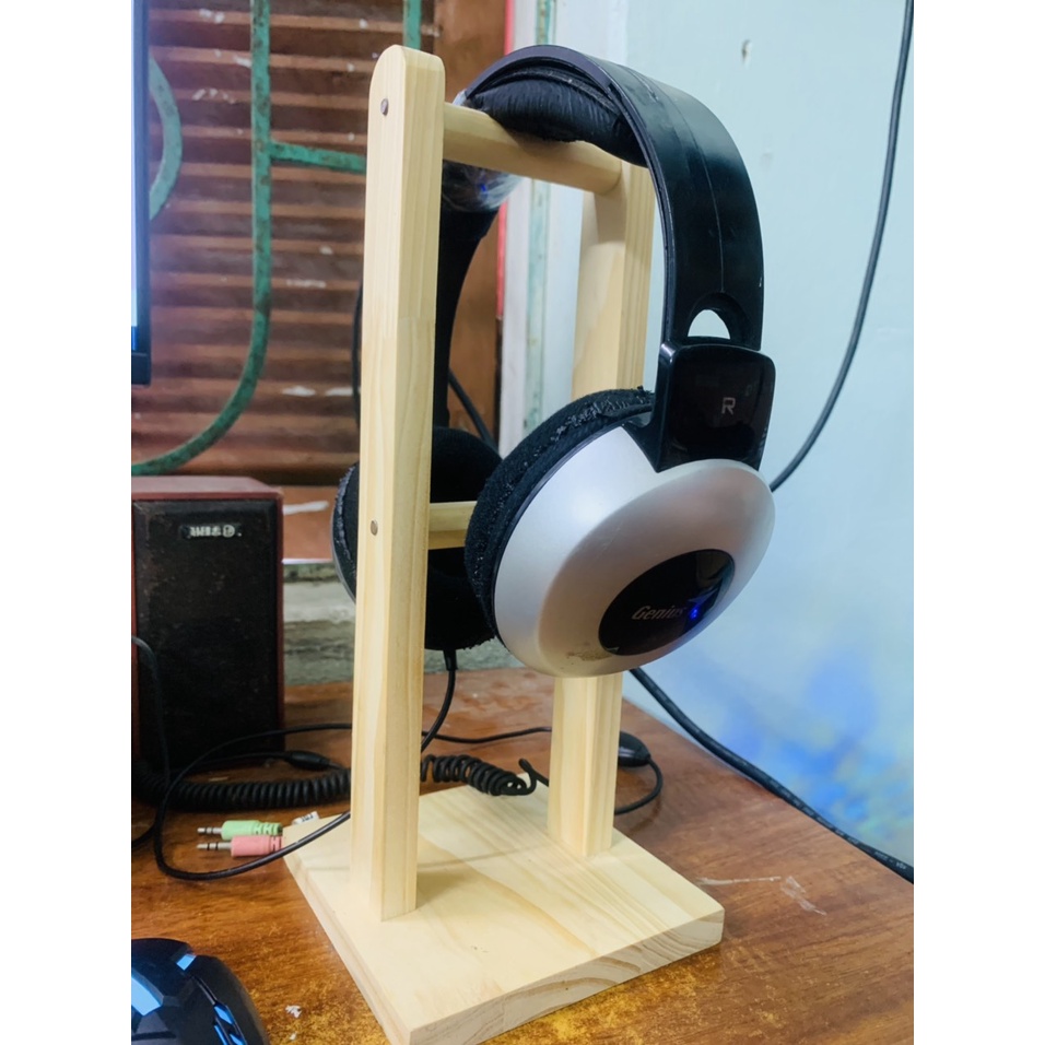 Kệ Treo Tai Nghe Độc Đáo, Giá Đỡ HeadPhone Bằng Gỗ Thông Tự Nhiên