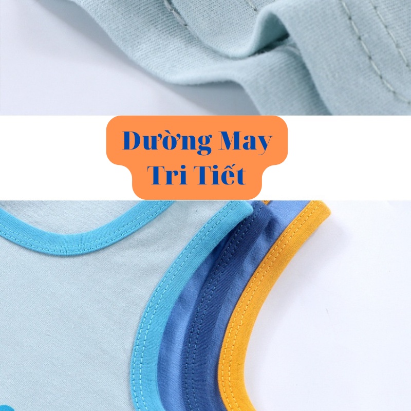 Bộ ba lỗ bé trai, áo sát nách cho bé trai hàn quốc size từ 12 đến 27kg famby