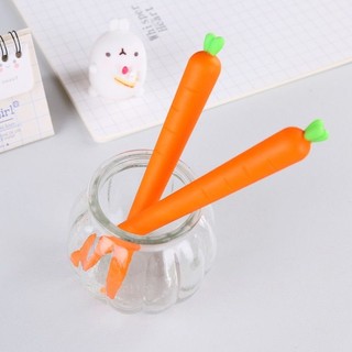 Set 5 bút bi nước hình cà rốt mực đen ngòi 0.5mm cho bé