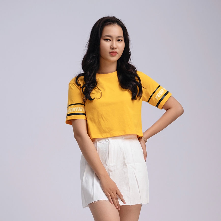 Áo thun nữ croptop, ngắn tay_Gavani_ akh your twenties