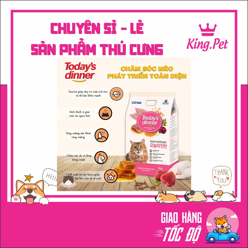 Today's dinner hạt thức ăn cho mèo mọi lứa tuổi gói 1kg