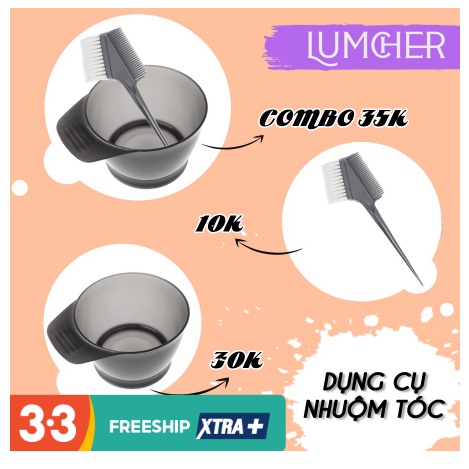 DỤNG CỤ NHUỘM TÓC CAO CẤP | Lược Nhuộm, Bát Nhuộm Tóc Chuyên Nghiệp Lumcher