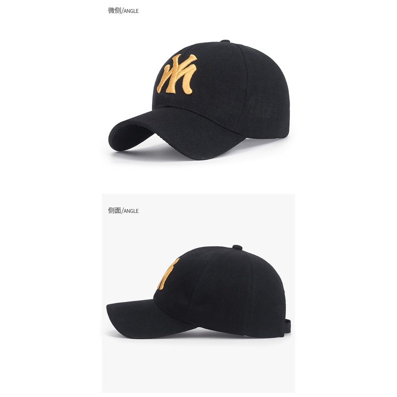 Mũ lưỡi trai Unisex - Nón kết thêu logo NY thể thao, phong cách Ulzzang,  mền mịn, thoáng mát thấm hút mồ hôi.