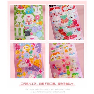 Set 10 tấm sticker trang trí bling lấp lánh