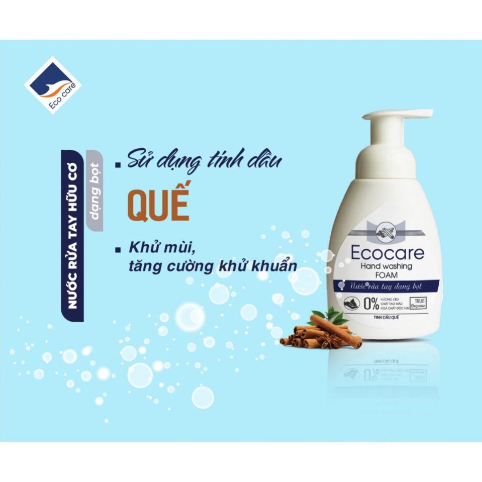 Nước Rửa Tay Bồ Hòn Hữu Cơ ECOCARE 250ml - Sạch khuẩn, chăm sóc da tay, tinh dầu khử mùi