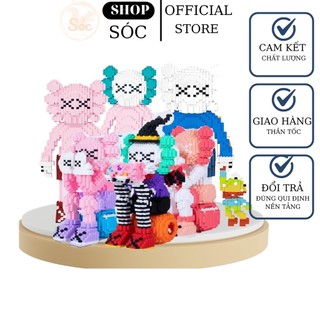 Đồ Chơi Lắp Ráp Hình Gấu kaws, câu đố ba chiều, đồ chơi lắp ráp hạt nhỏ, đồ chơi xếp hình gấu kaws