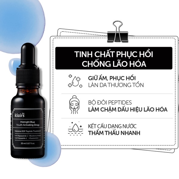 Tinh Chất Klairs Midnight Blue Youth Drop Serum