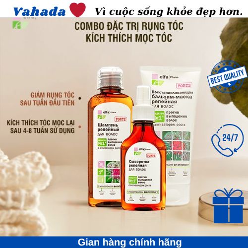 Dầu gội chống rụng tóc và kích thích mọc tóc cây Ngưu Bàng Elfa Pharm Ba Lan (200ml)