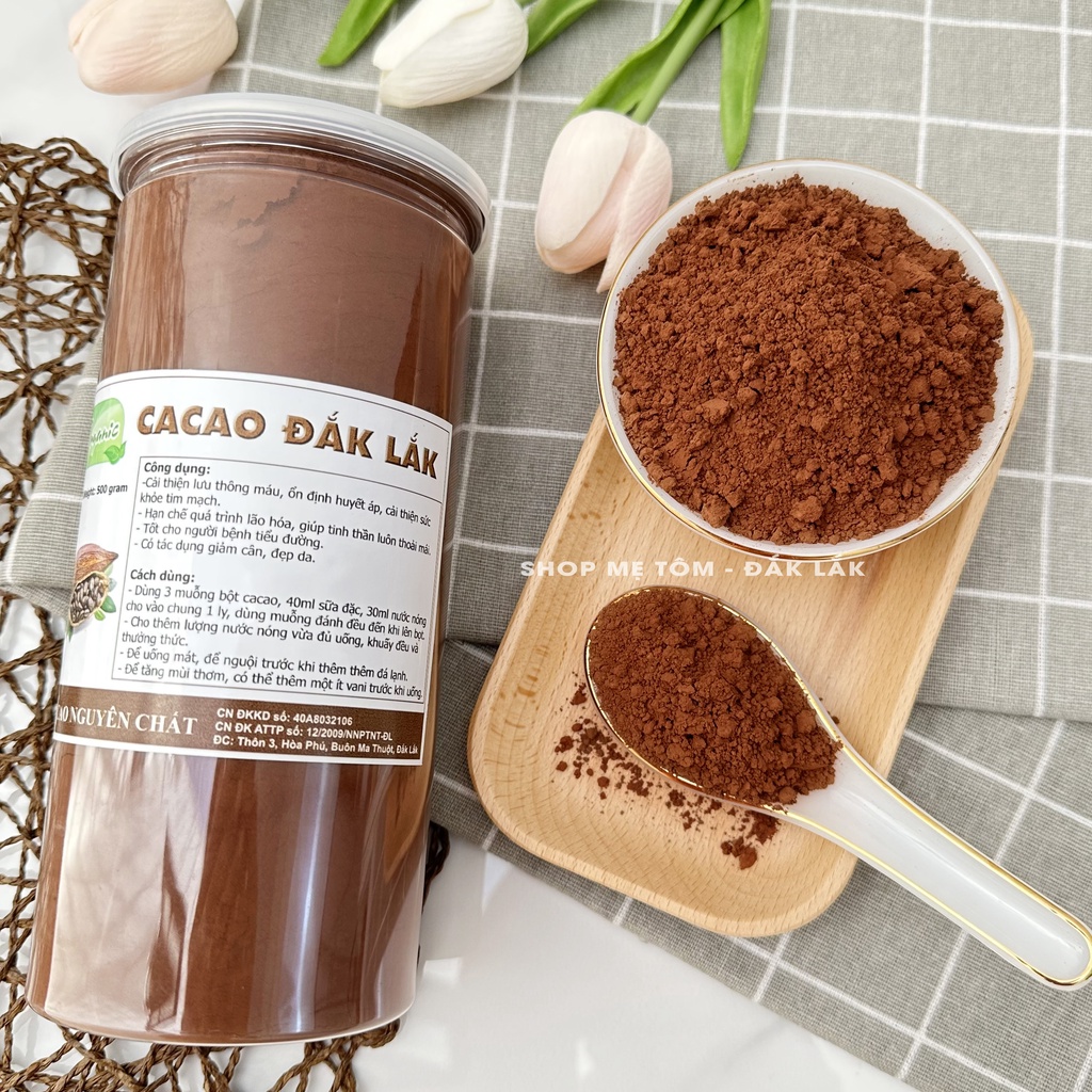 Bột Ca Cao nguyên chất ĐăkLăk ngon thơm đậm đà (BỘT CACAO)