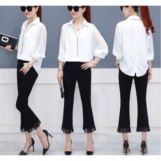 *ÁO SƠ MI TAY LƯỚI PHỐI NÚT SAU