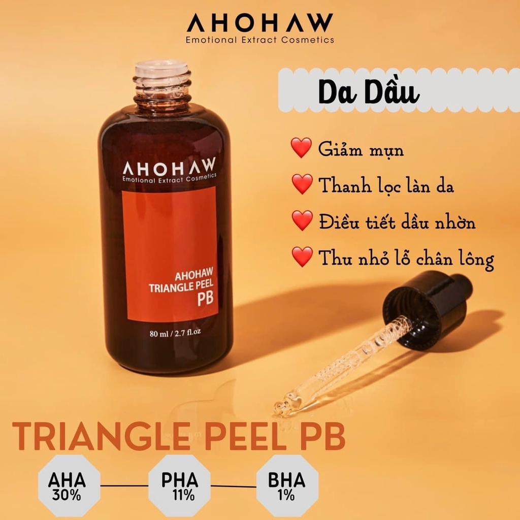 Dung Dịch Ahohaw Triangle Peel Pb Peel Dành Cho Da Dầu - 30ml Chính hãng