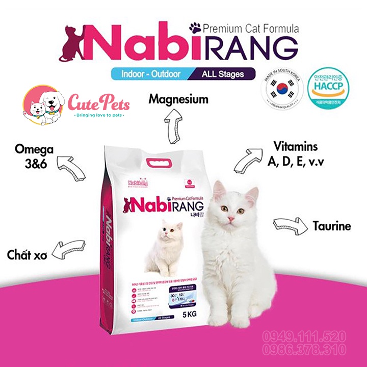 Hạt cho mèo Nabirang gói 400g thức ăn Hàn Quốc cho mèo mọi lứa tuổi - Cutepets