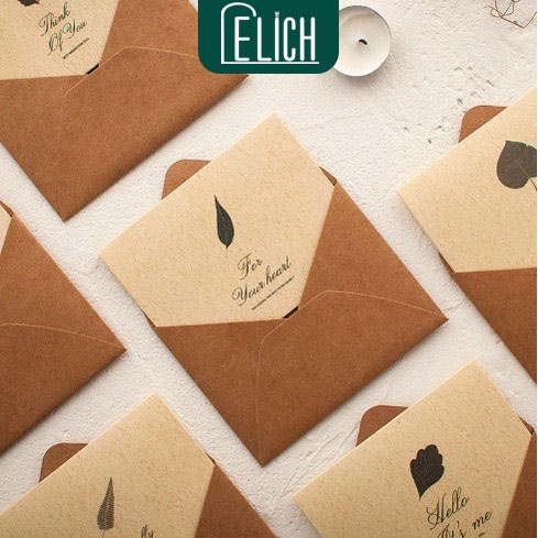 [Top Value] [COMBO 20 BỘ] Thiệp giấy kraft cao cấp, phong cách vintage, cảm ơn, lưu bút, tặng chúc mừng sinh nhật