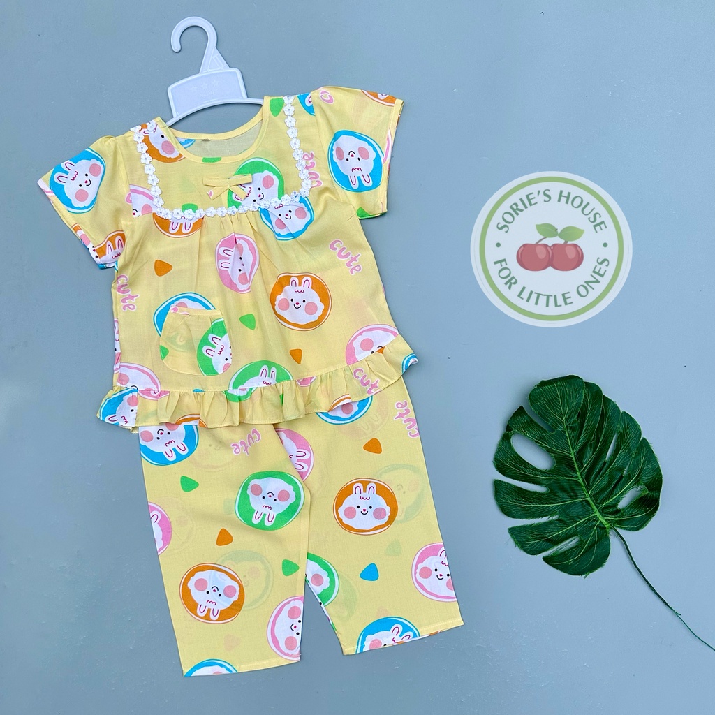 Bộ tole lanh ÁO TAY NGẮN QUẦN DÀI bé gái