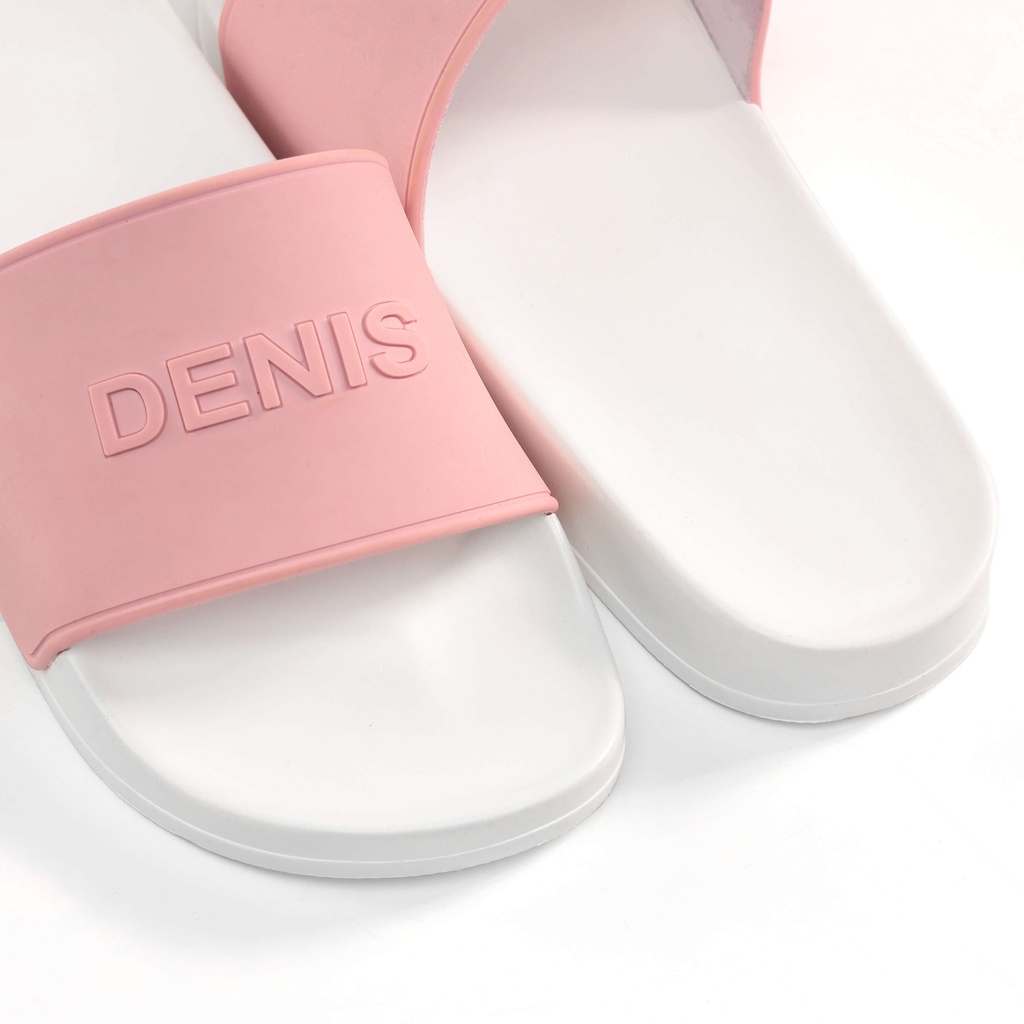 Dép quai ngang nữ Denis DN05 Unisex Slipper đế trắng màu hồng nữ tính Ngoài trời