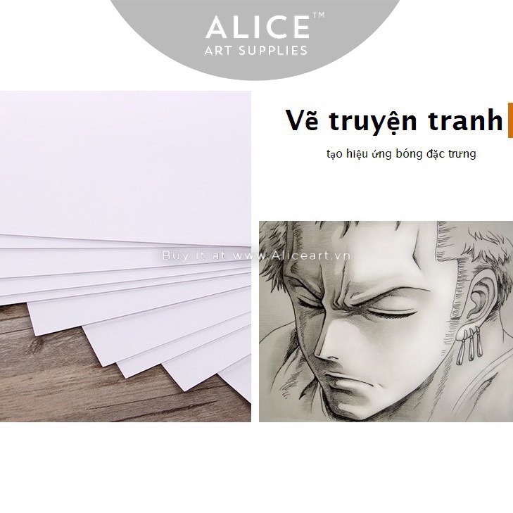 GIẤY ROKI TRẮNG dày 200gsm vẽ chì, marker, màu bột, chì màu, gouache, bột màu, phấn RẺ