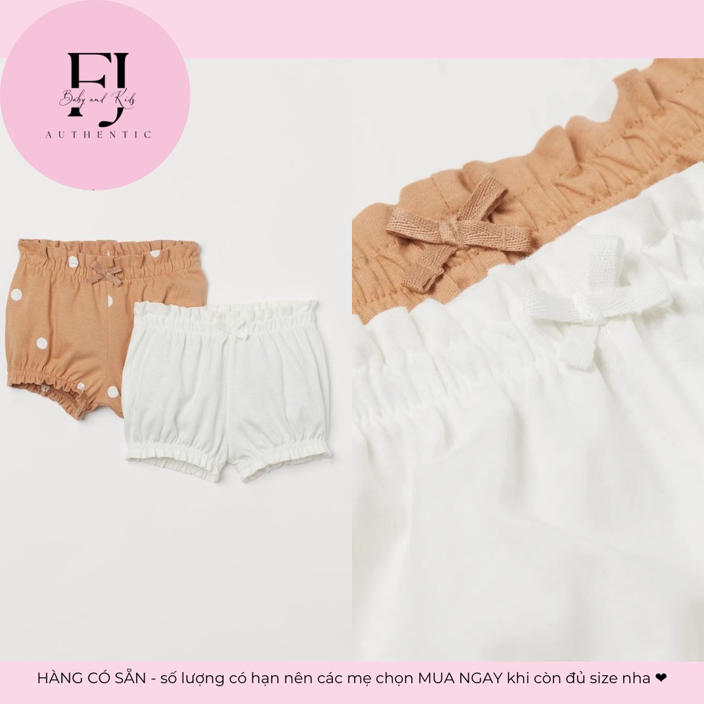 Quần thun trẻ em chính hãng HM, quần bé gái Quần thun nâu chấm, quần thun trắng, hàng hiệu cho bé